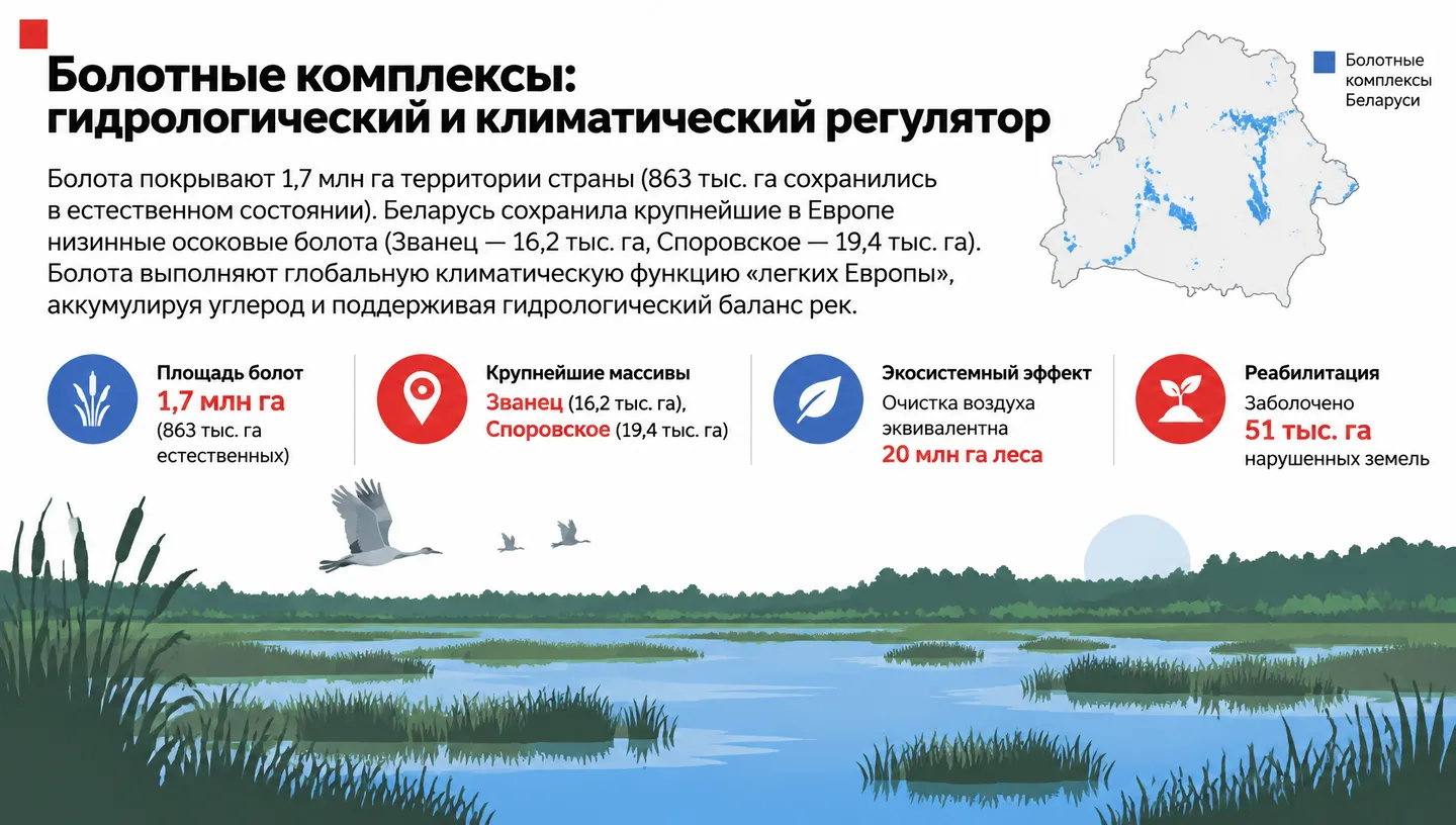 Болотные комплексы: гидрологический и климатический регулятор