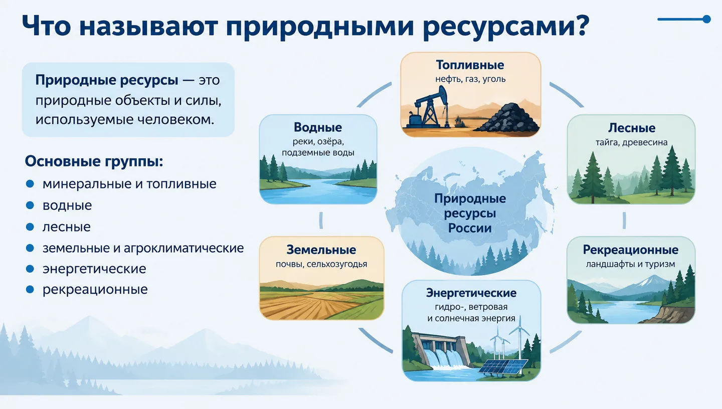 Что называют природными ресурсами?