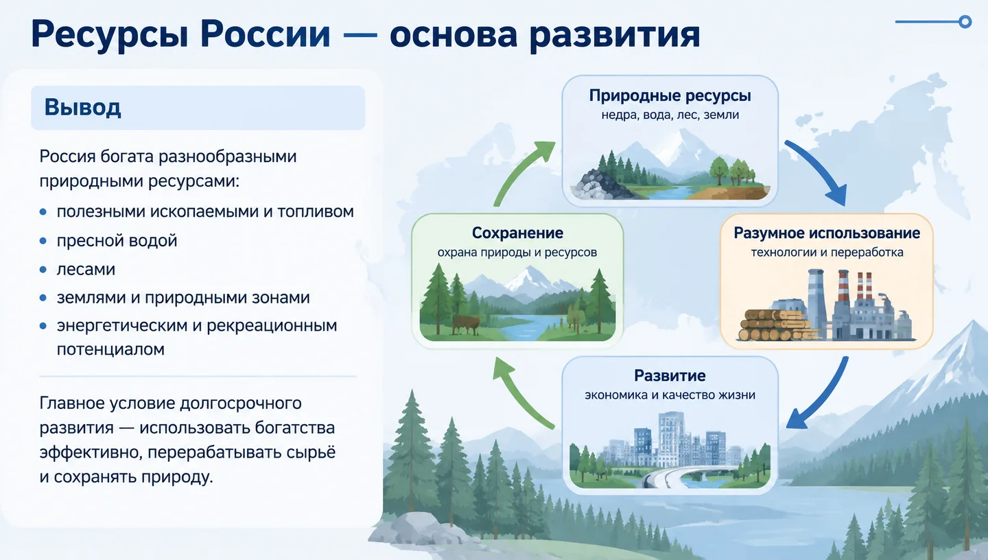 Ресурсы России — основа развития