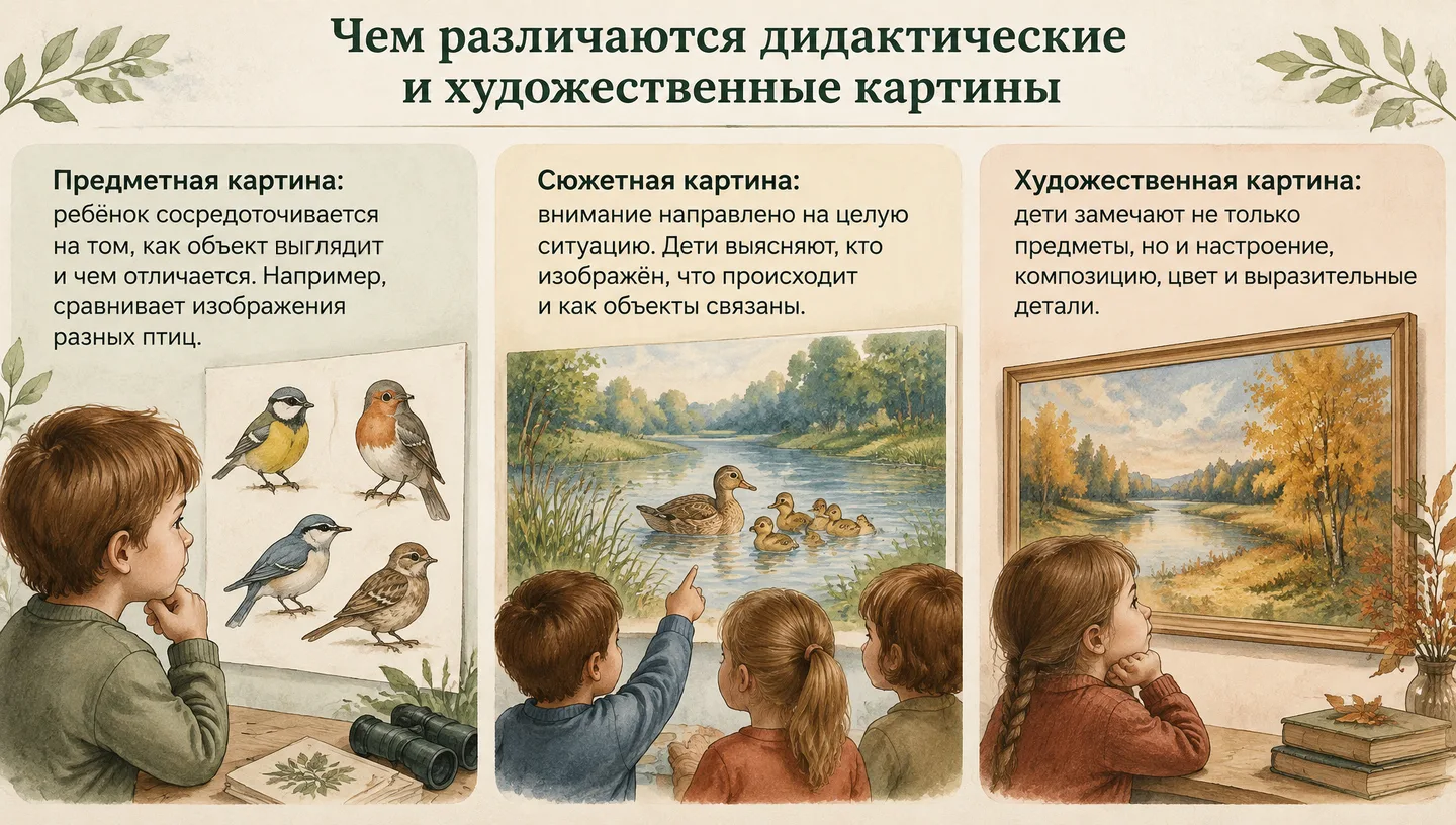 Чем различаются дидактические и художественные картины