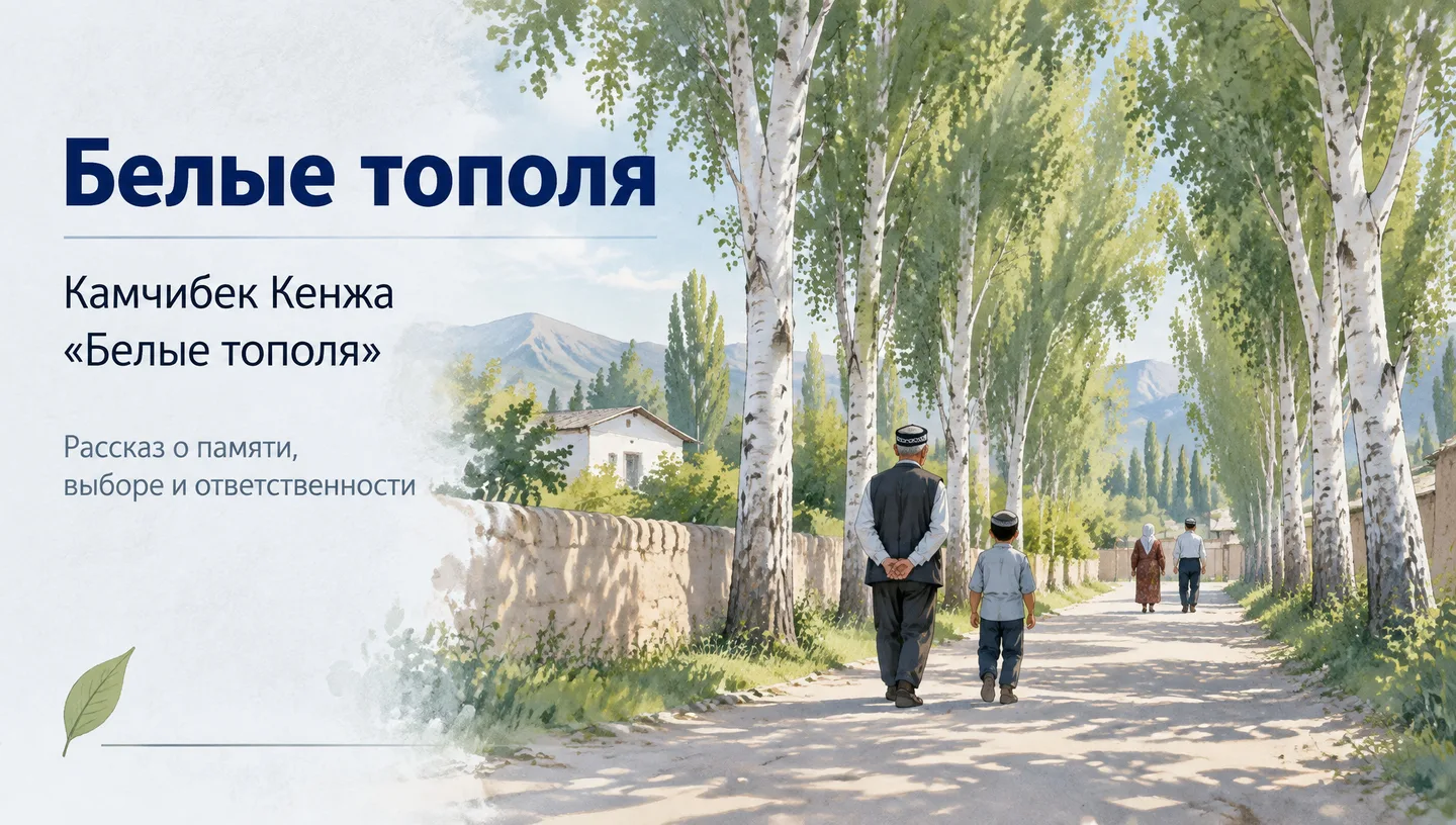 Первый слайд: Белые тополя
