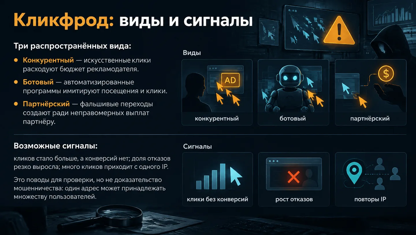 Кликфрод: виды и сигналы