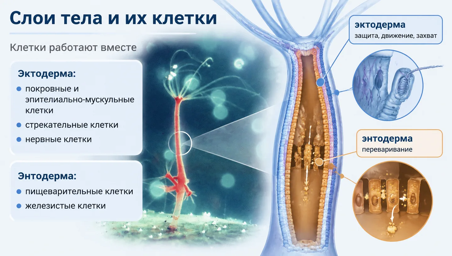 Слои тела и их клетки