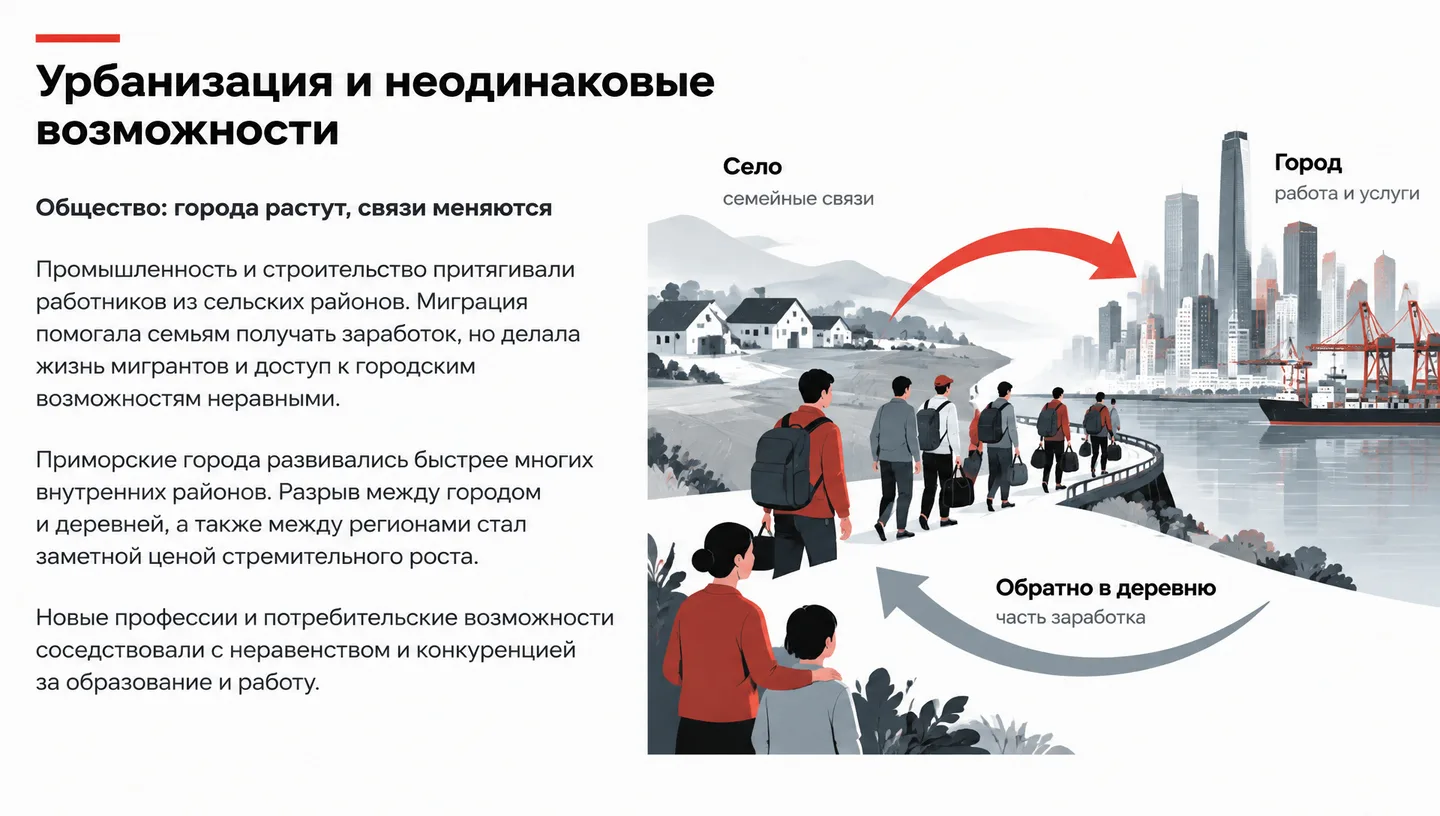 Урбанизация и неодинаковые возможности