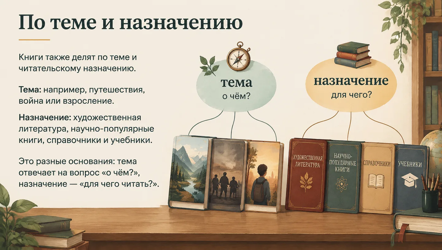 По теме и назначению