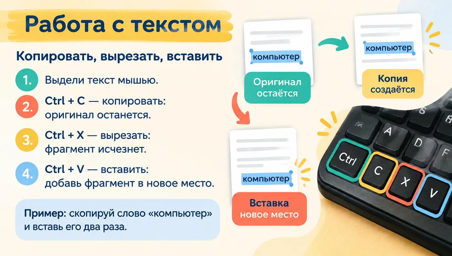 Работа с текстом