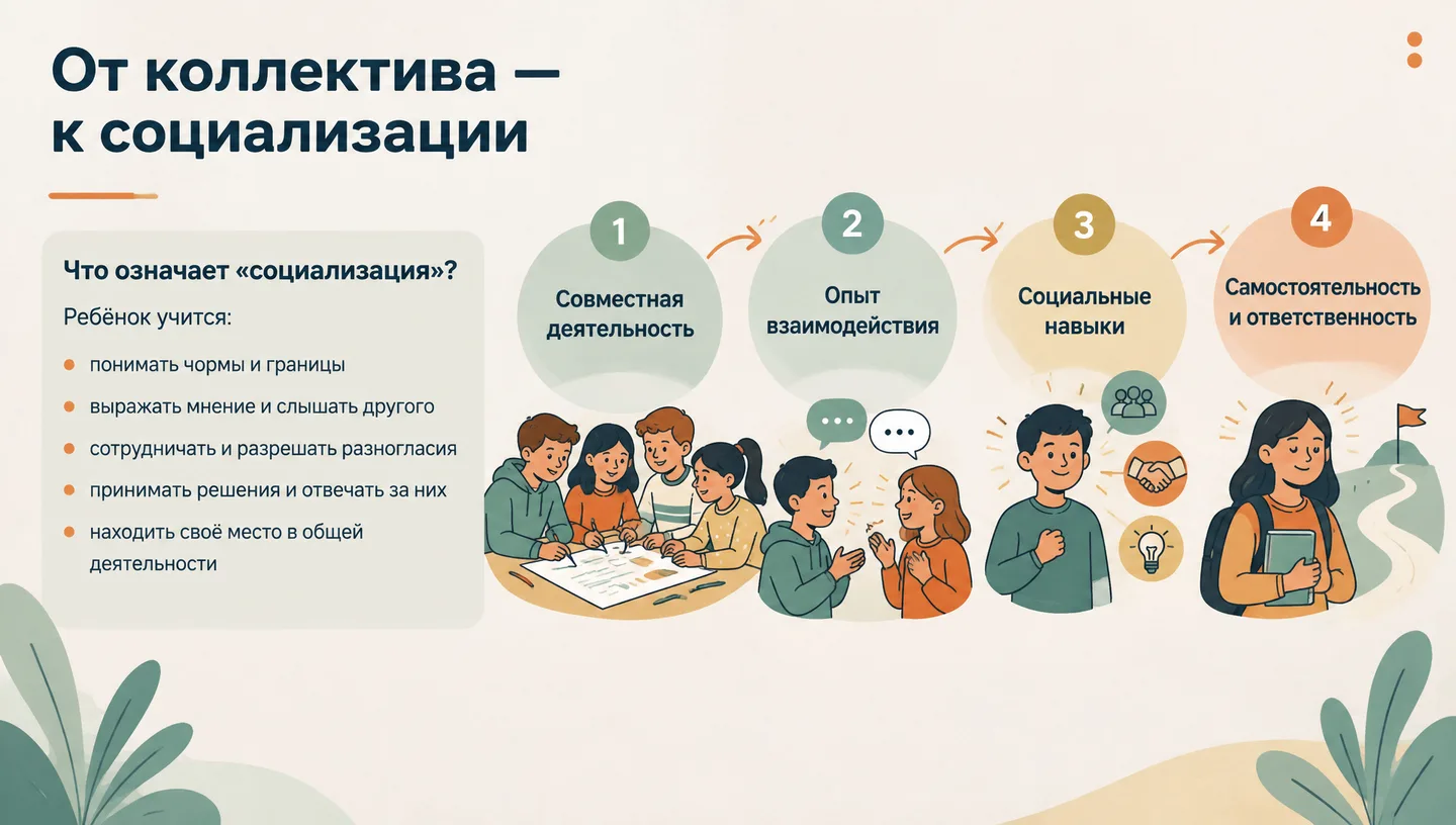 От коллектива — к социализации