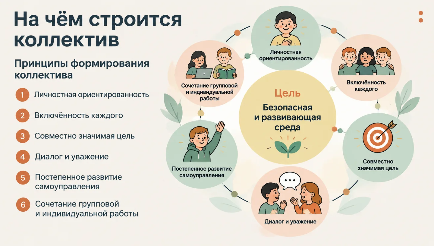 На чём строится коллектив
