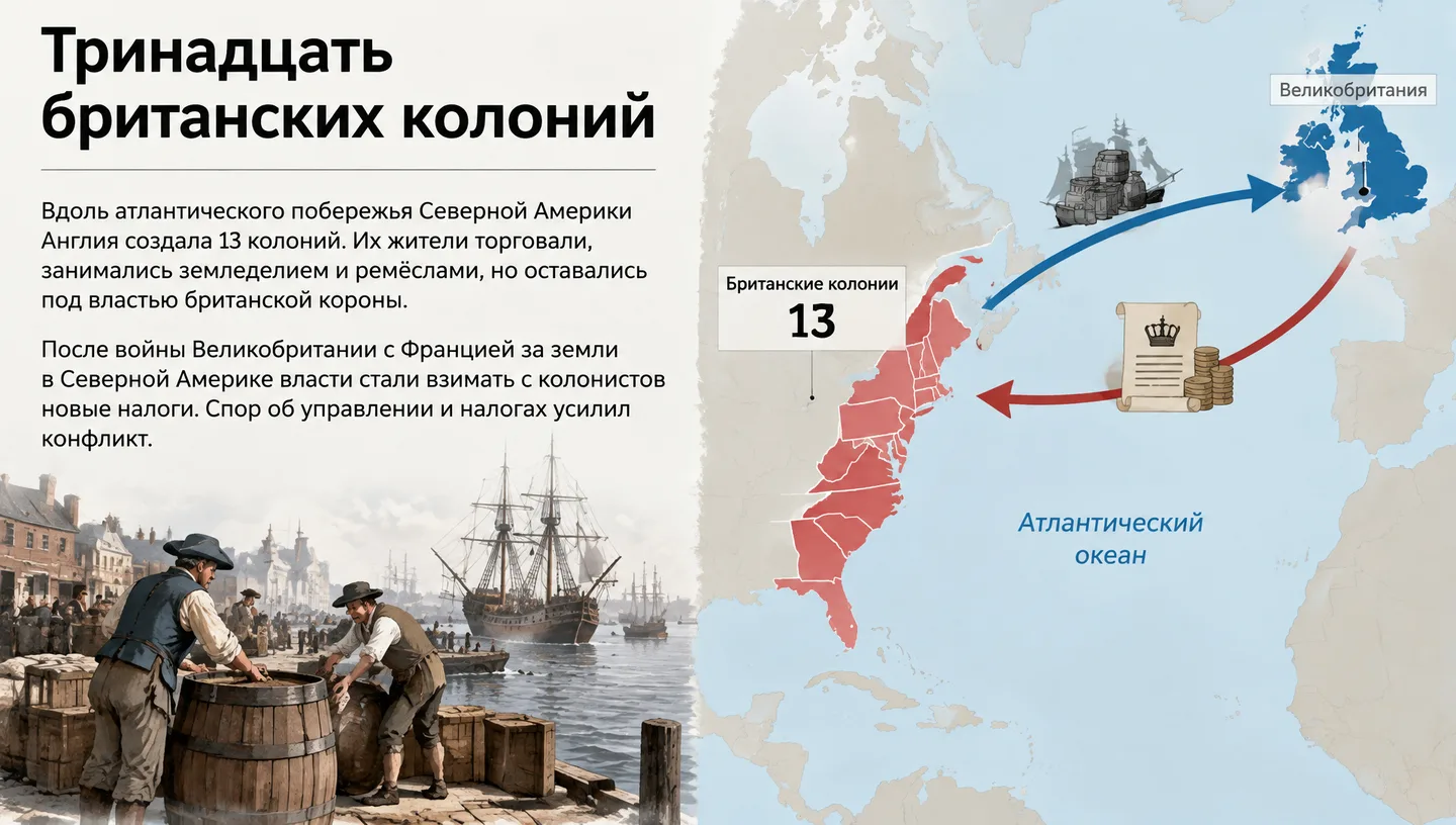 Тринадцать британских колоний