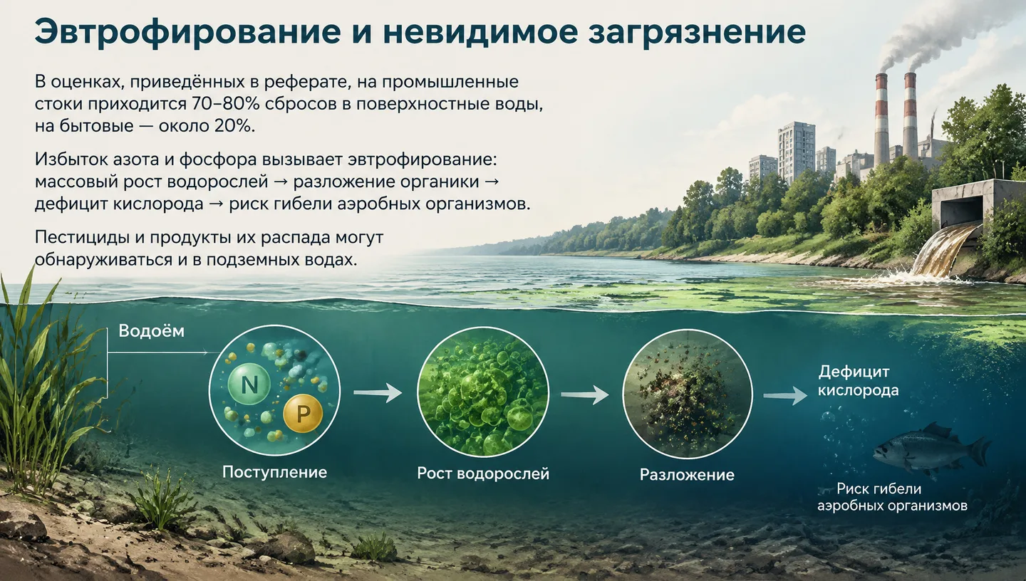 Эвтрофирование и невидимое загрязнение
