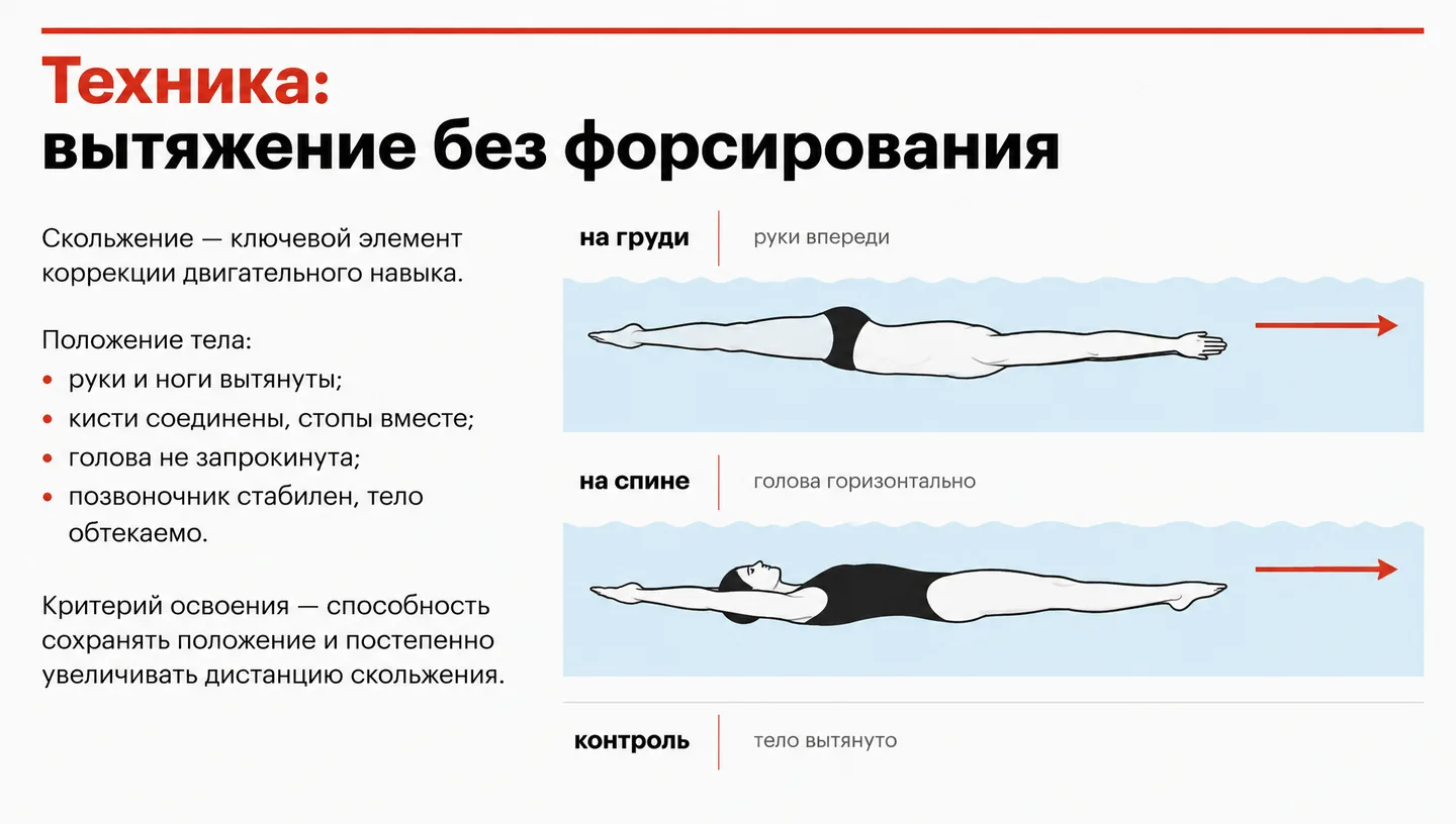 Техника: вытяжение без форсирования