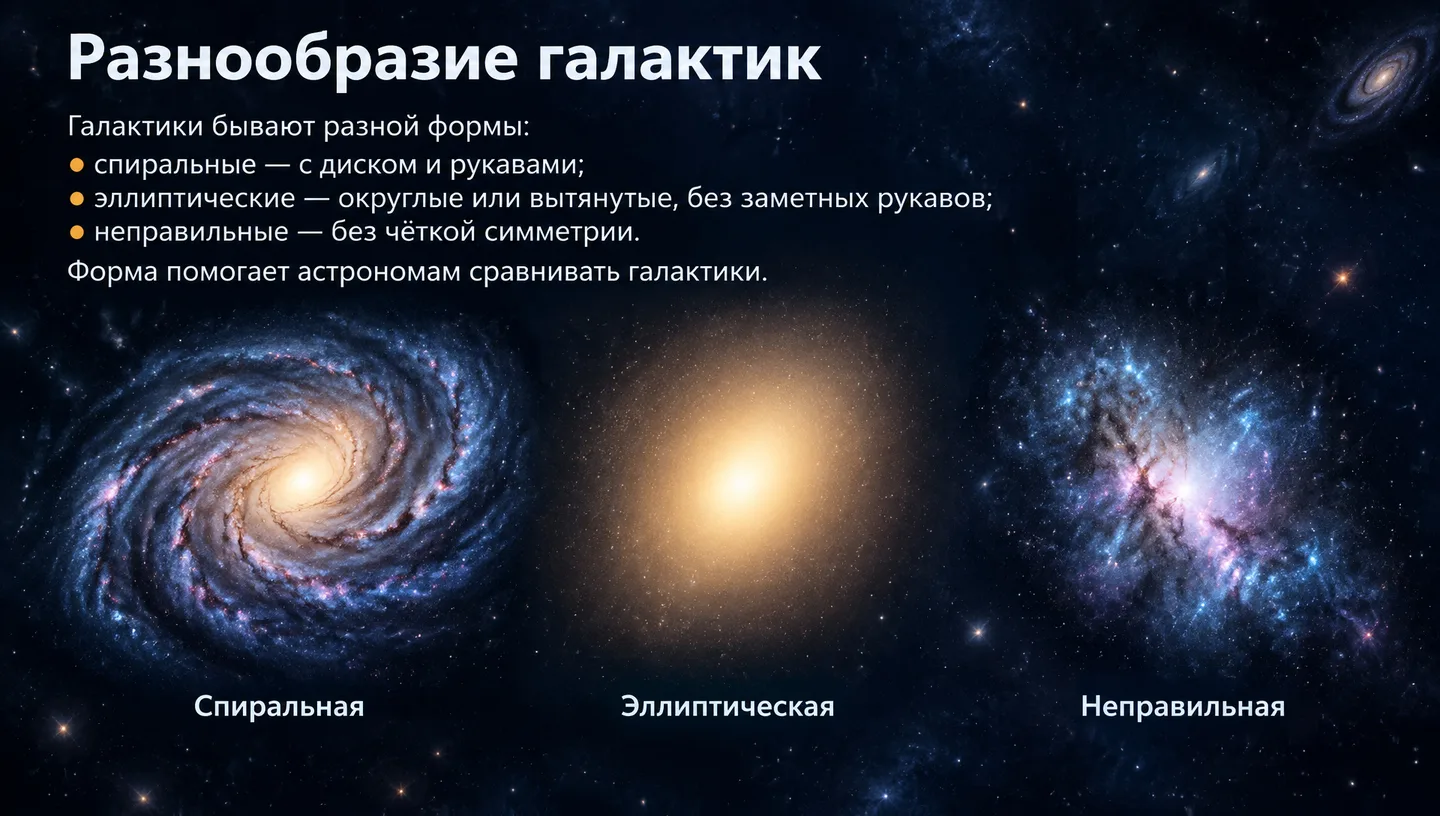 Разнообразие галактик
