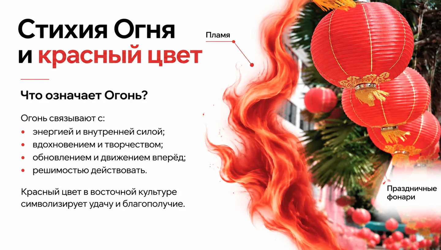 Стихия Огня и красный цвет
