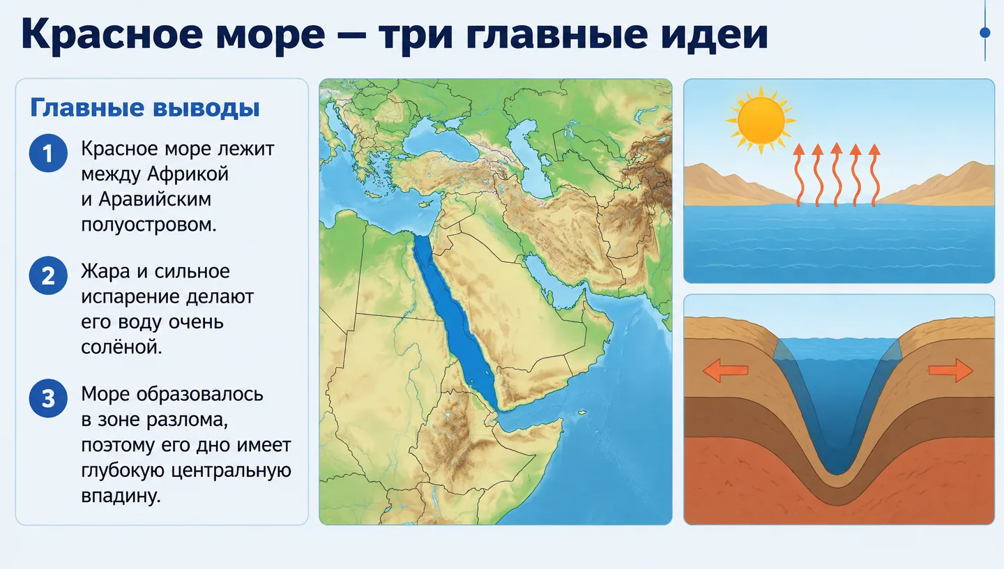 Красное море — три главные идеи