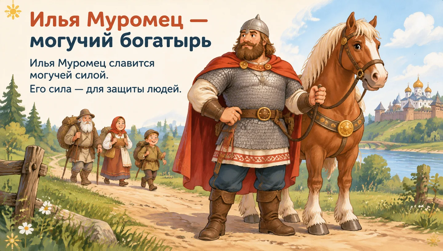 Илья Муромец — могучий богатырь