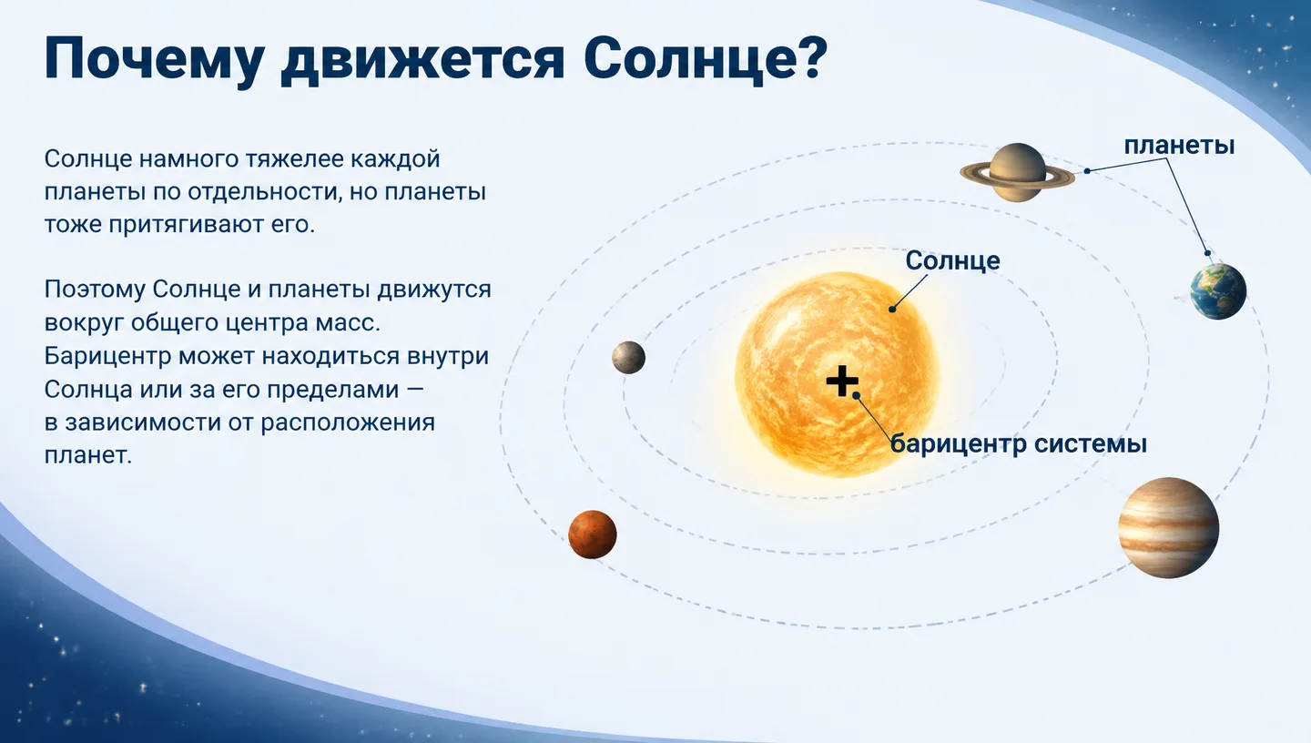 Почему движется Солнце?