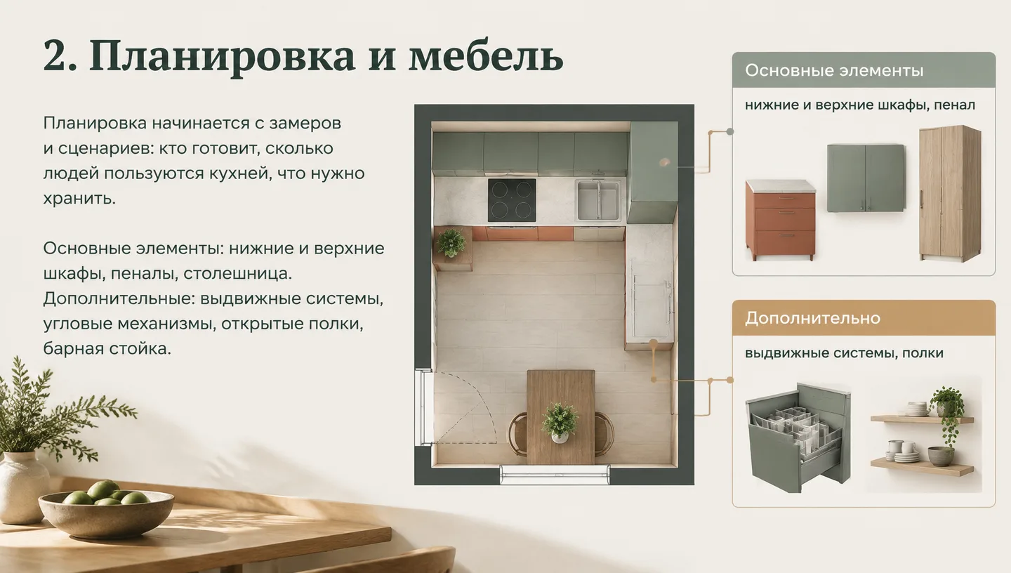 2. Планировка и мебель