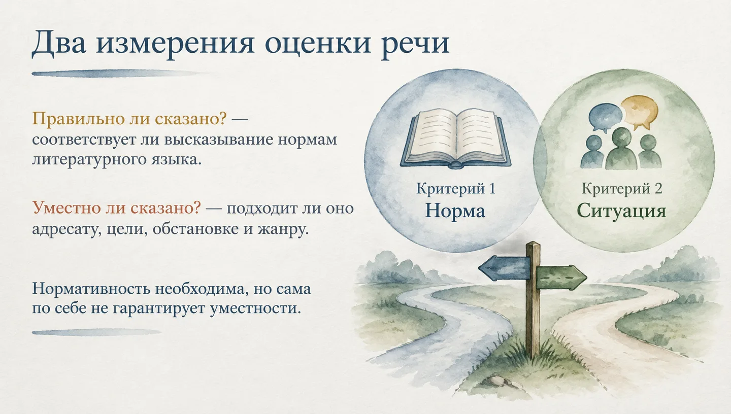 Два измерения оценки речи