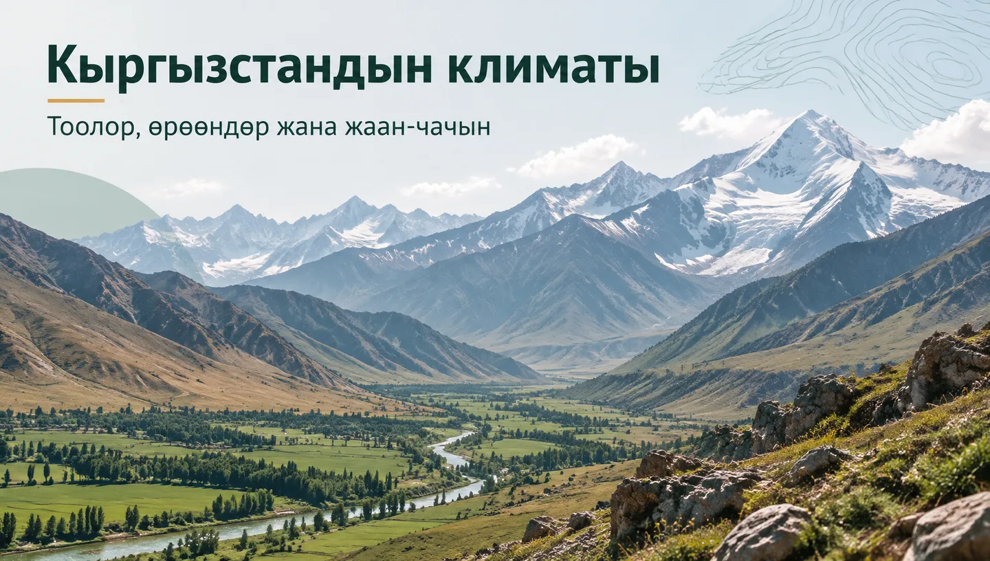 Первый слайд: Кыргызстандын климаты