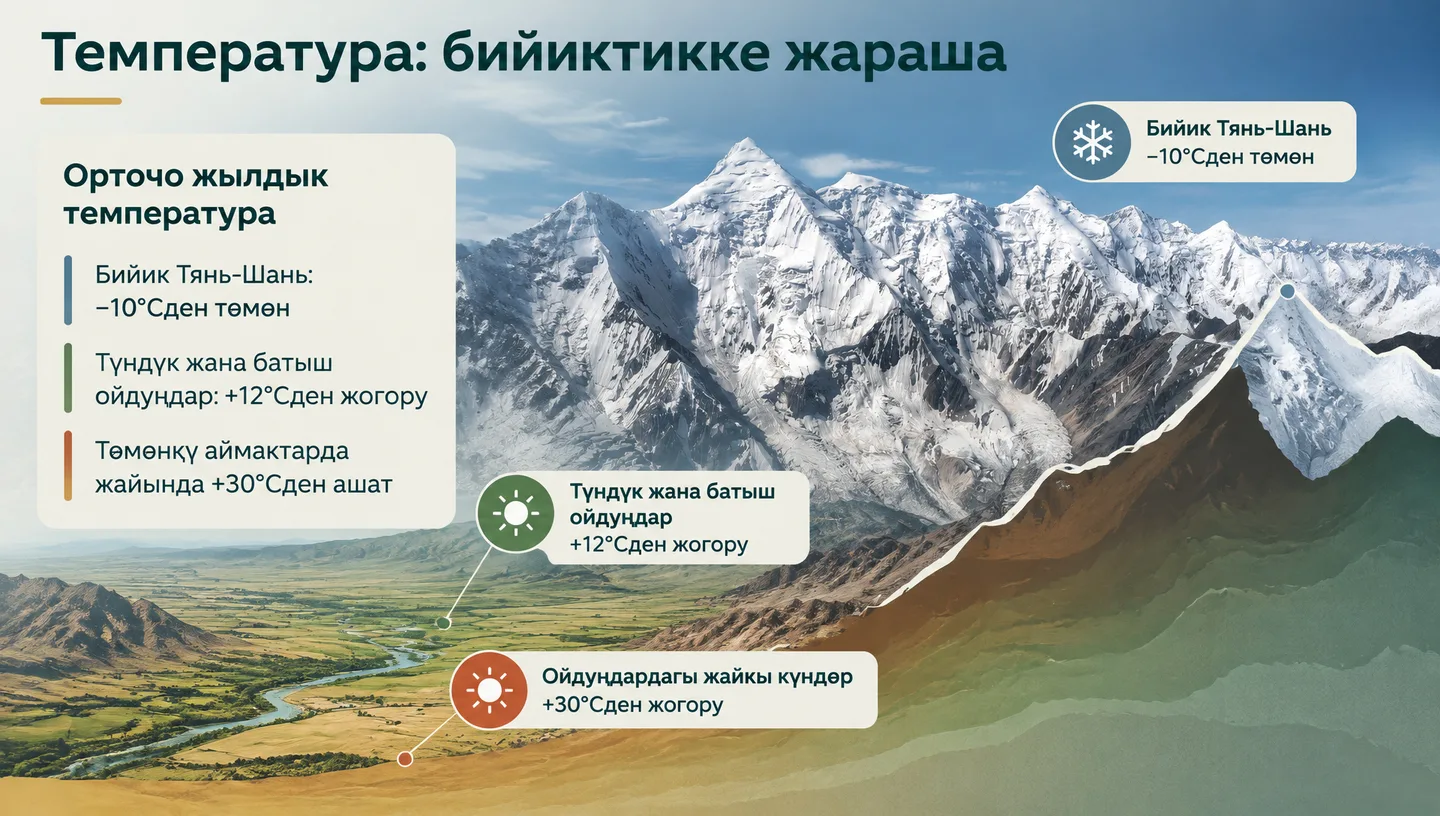 Температура: бийиктикке жараша