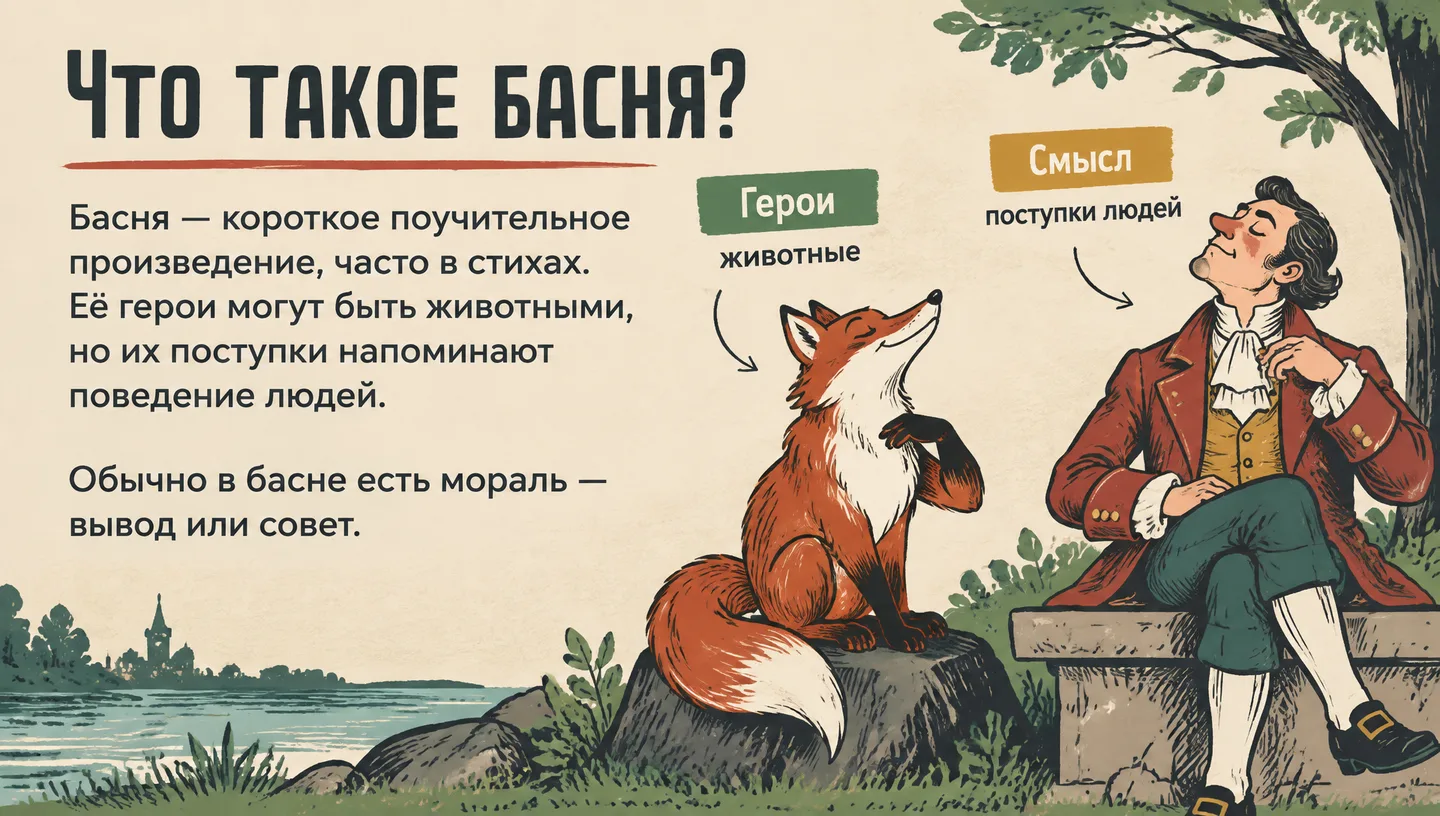 Что такое басня?