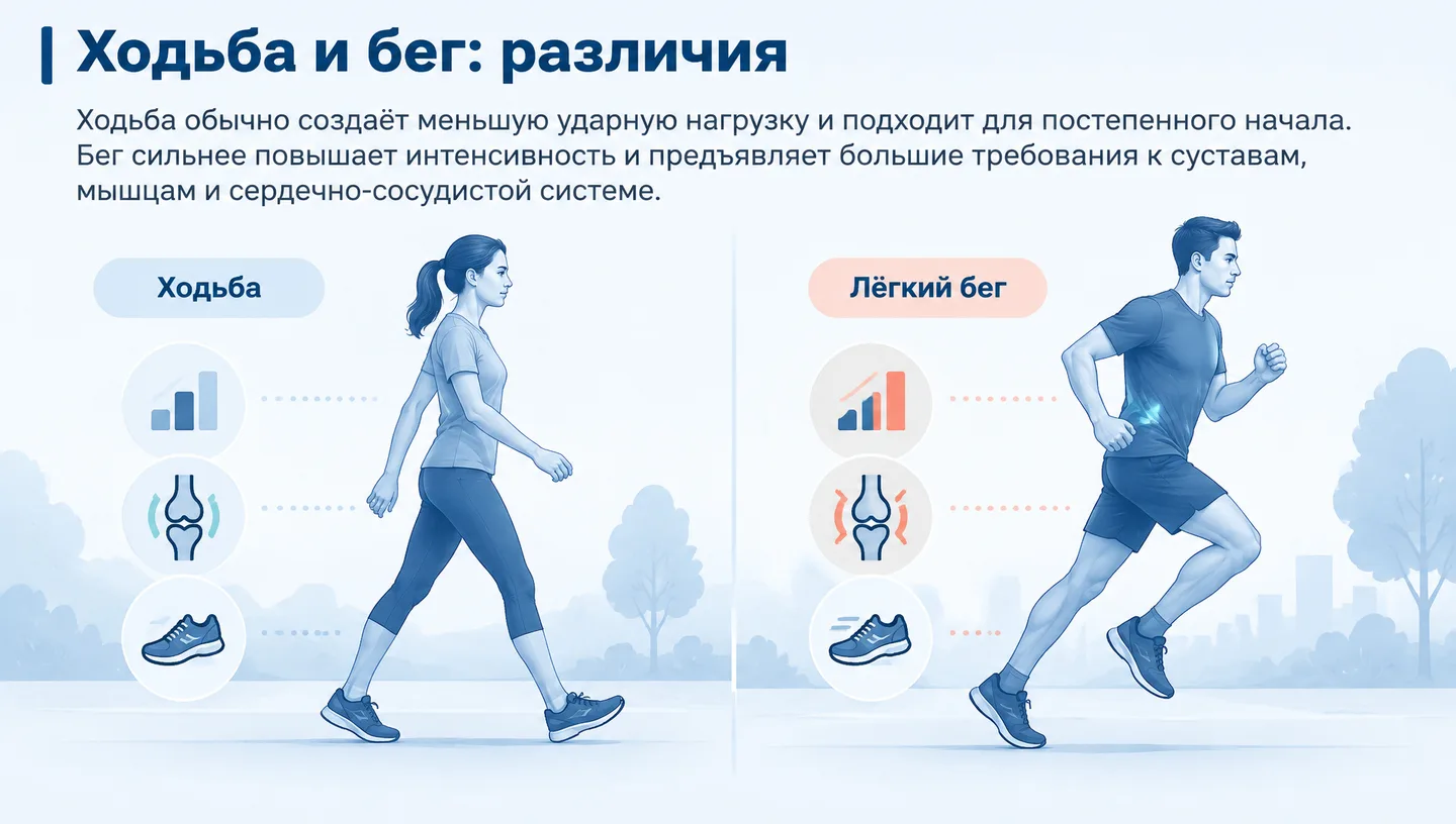 Ходьба и бег: различия
