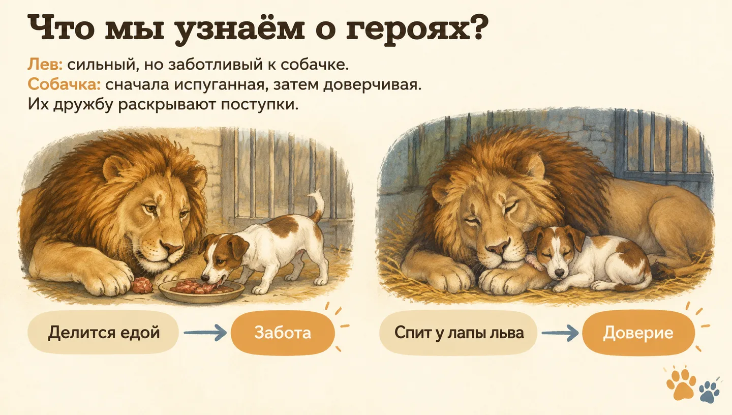 Что мы узнаём о героях?