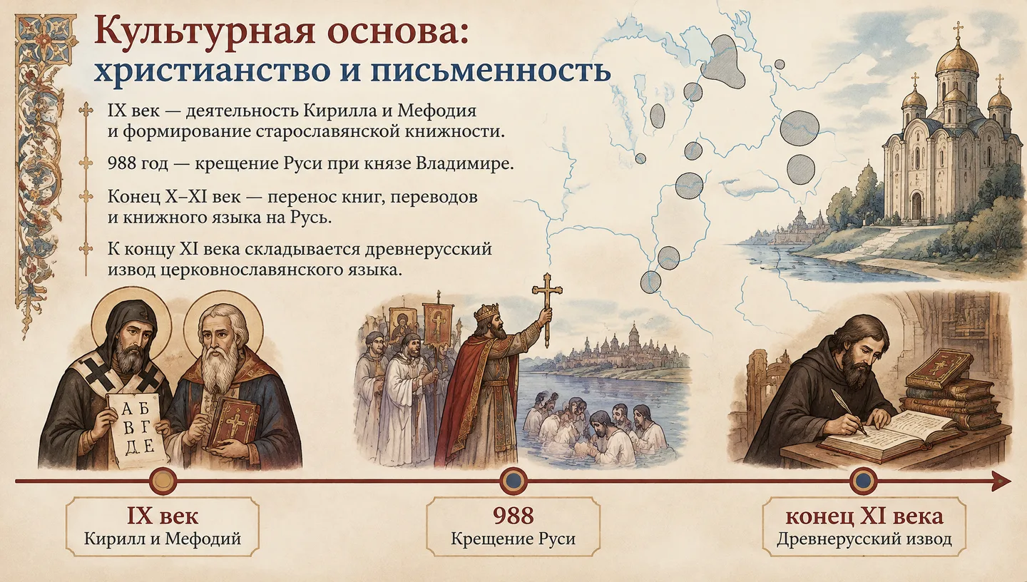 Культурная основа: христианство и письменность