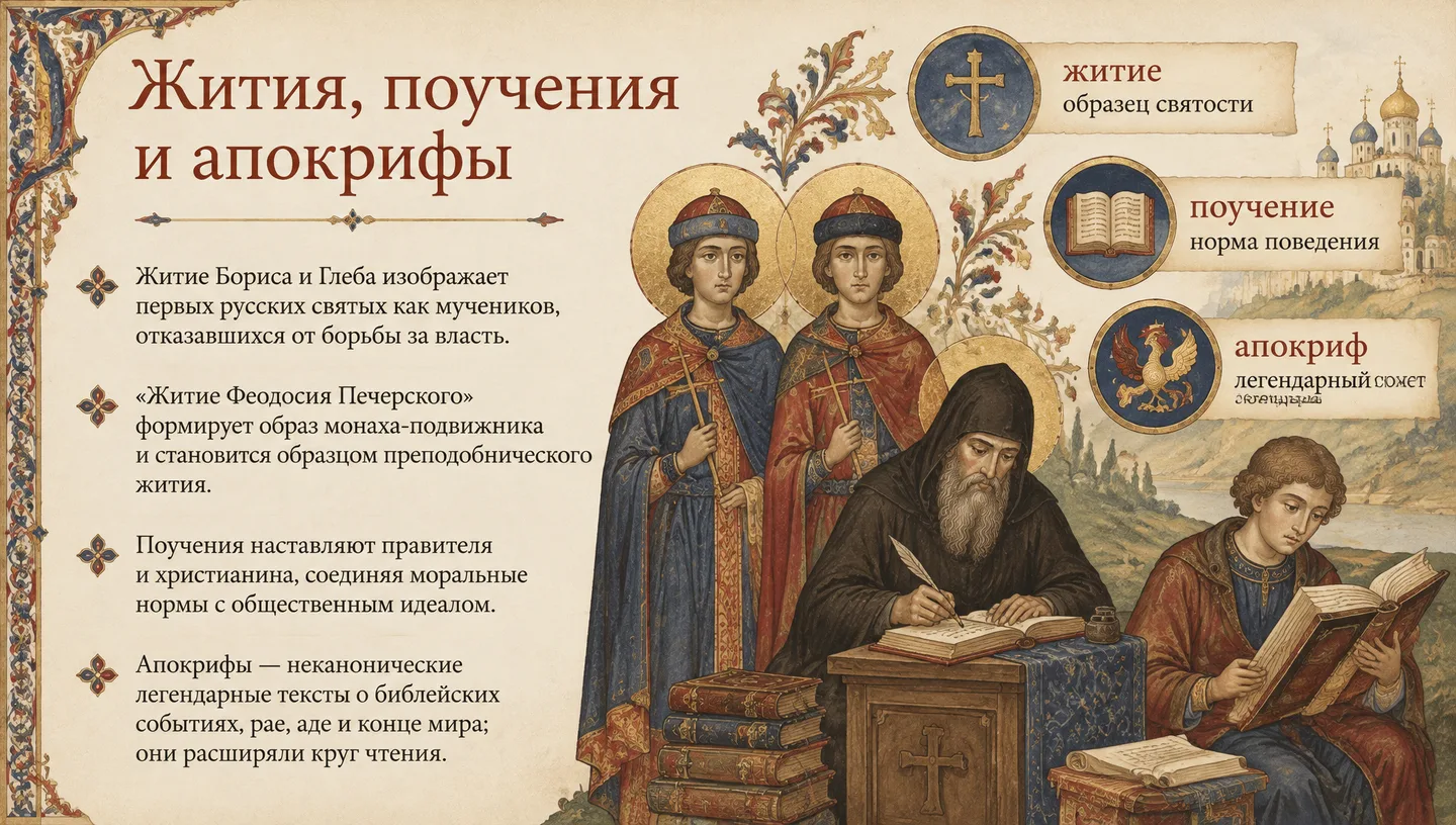 Жития, поучения и апокрифы