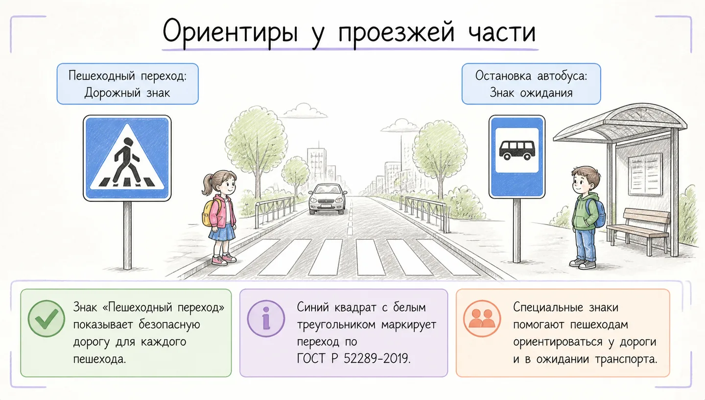 Ориентиры у проезжей части