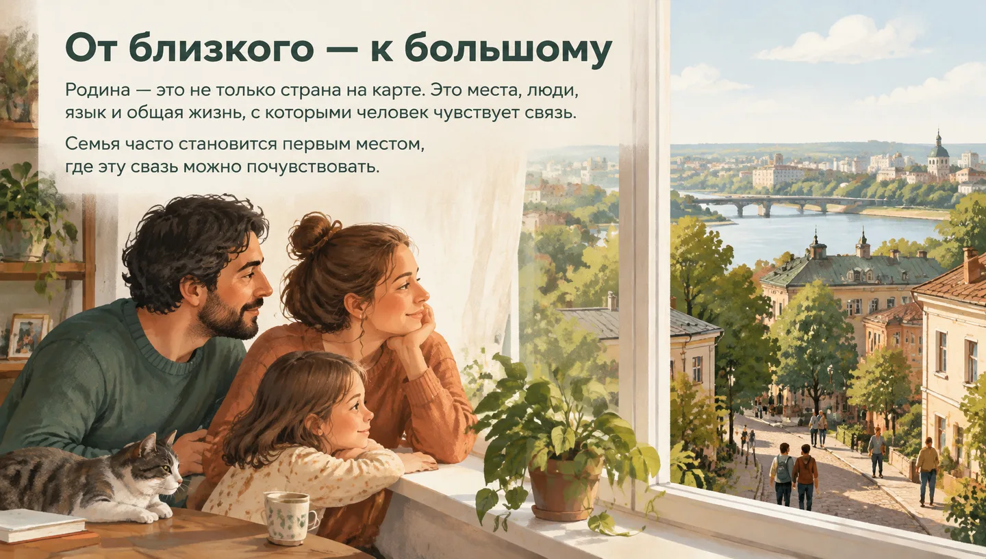 От близкого — к большому