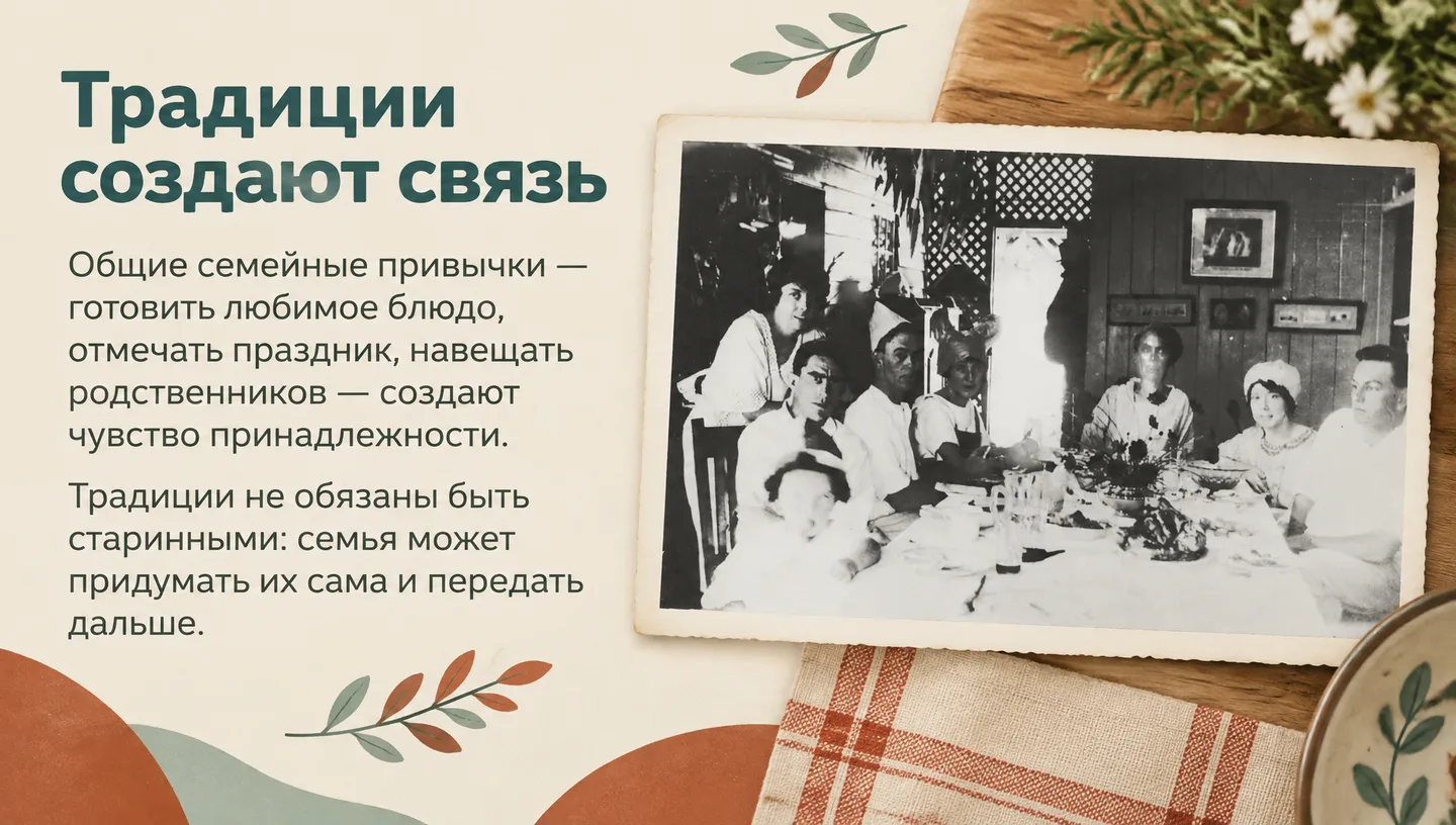 Традиции создают связь