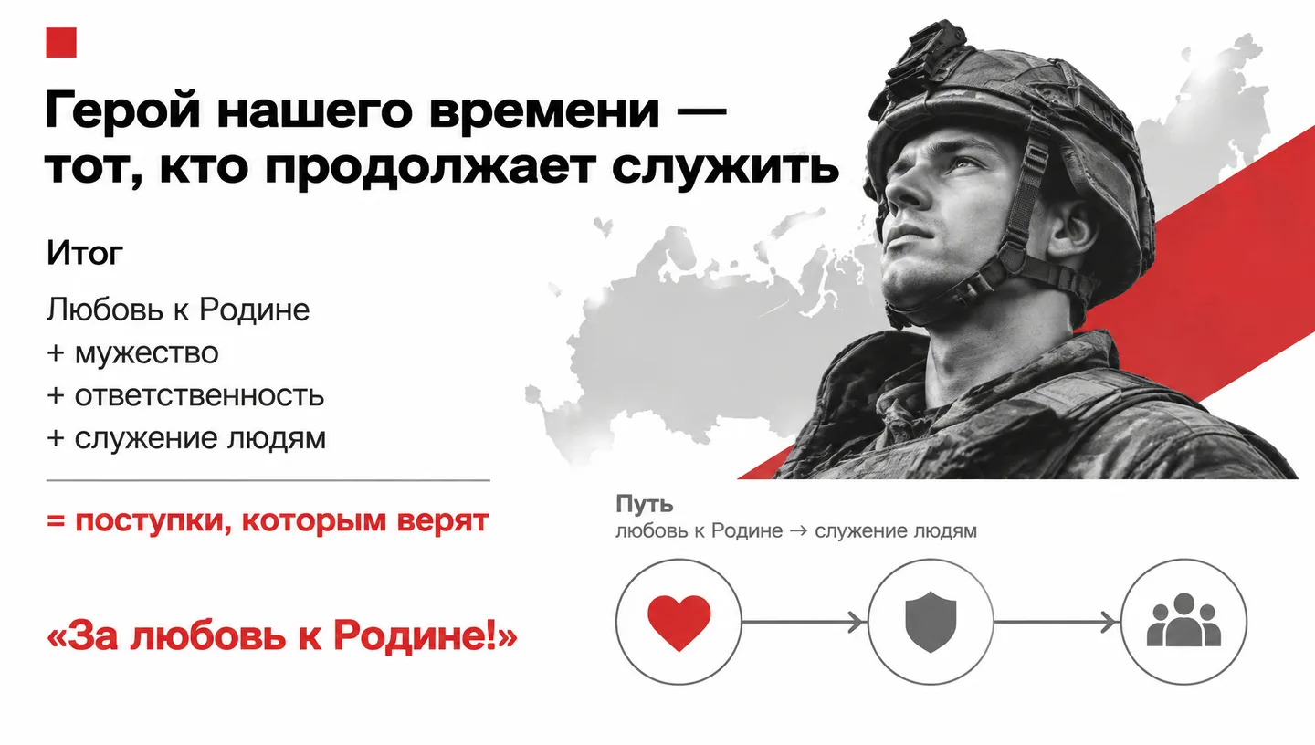 Герой нашего времени — тот, кто продолжает служить