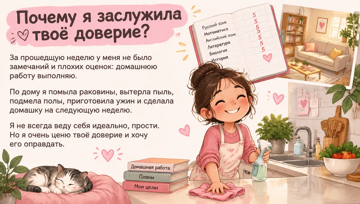 Почему я заслужила твоё доверие?