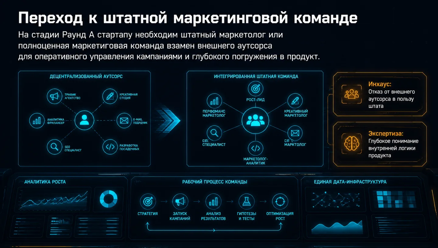 Переход к штатной маркетинговой команде