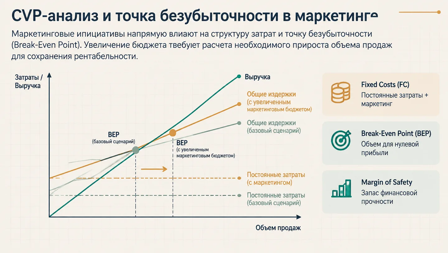 CVP-анализ и точка безубыточности в маркетинге