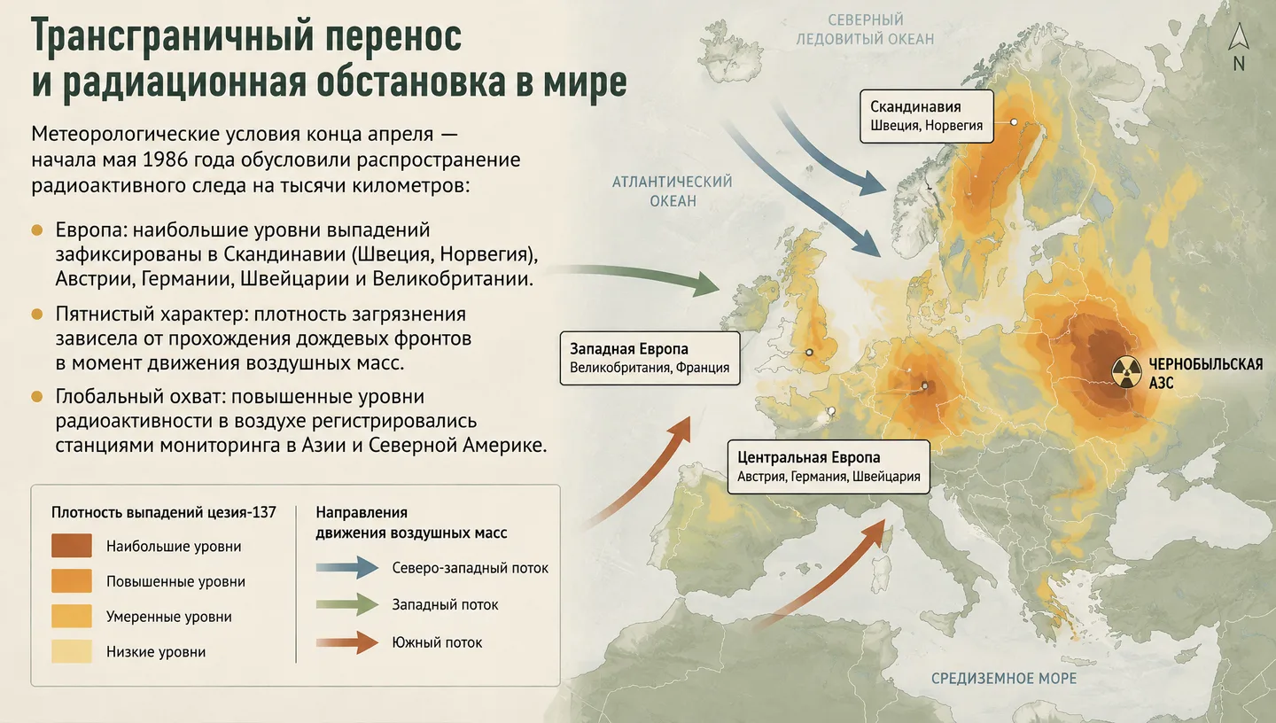 Трансграничный перенос и радиационная обстановка в мире