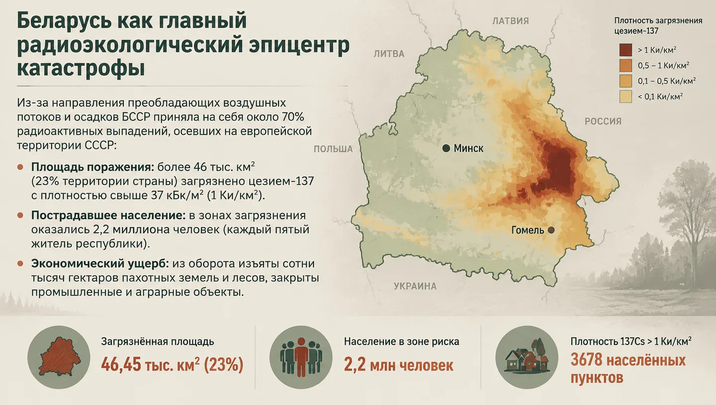Беларусь как главный радиоэкологический эпицентр катастрофы
