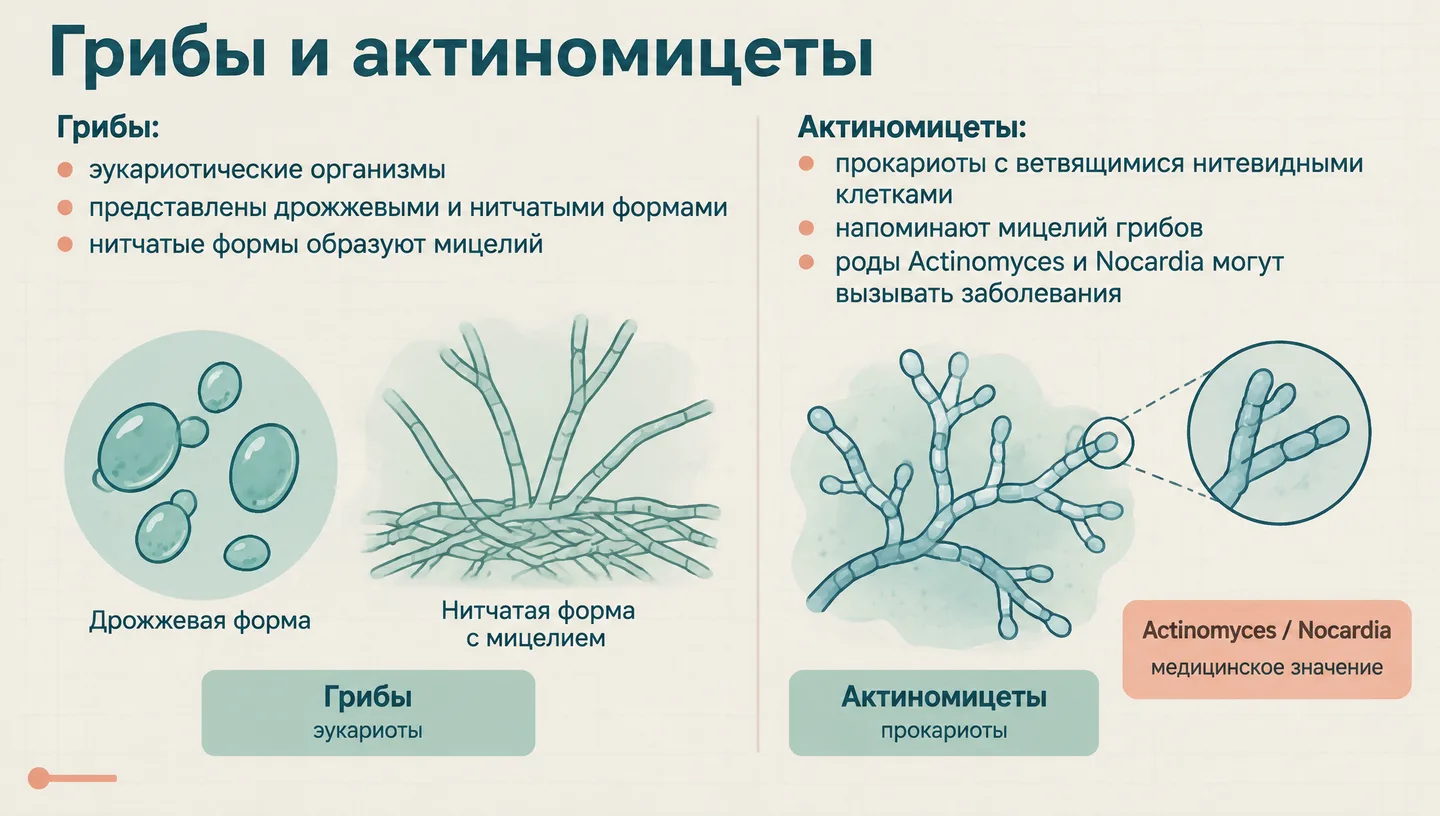 Грибы и актиномицеты