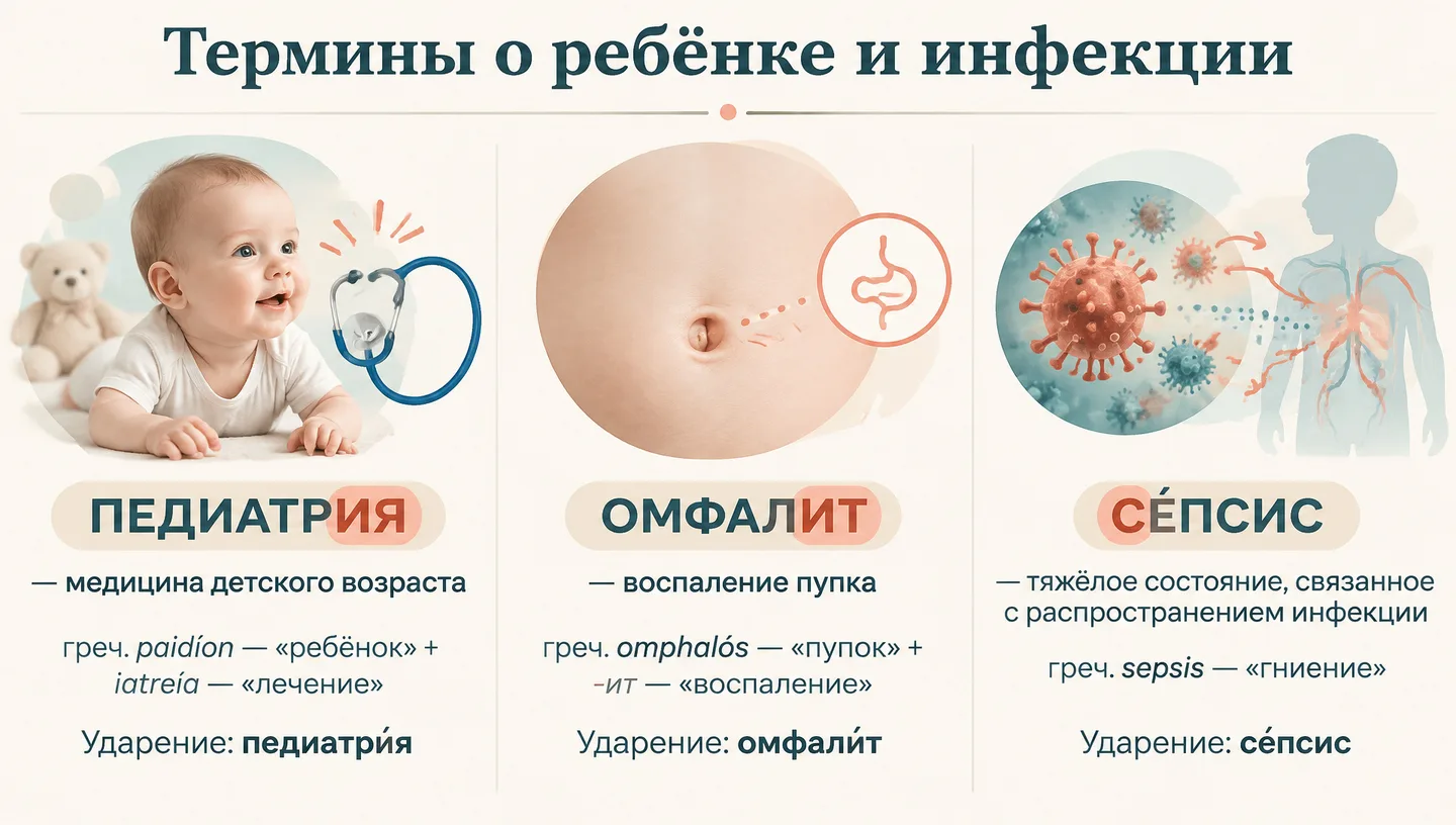 Термины о ребёнке и инфекции