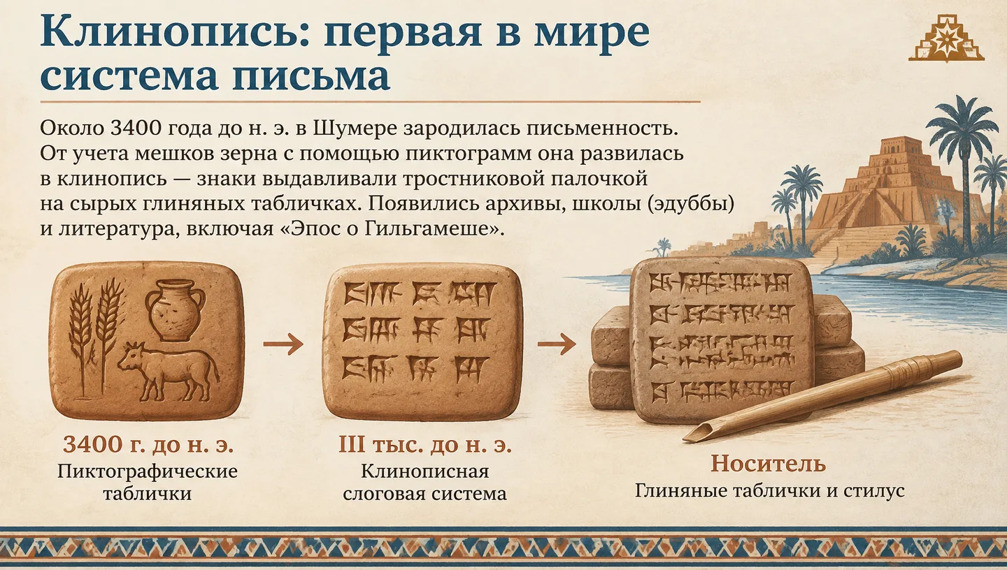 Клинопись: первая в мире система письма