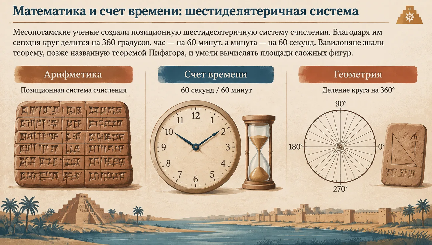 Математика и счет времени: шестидесятеричная система