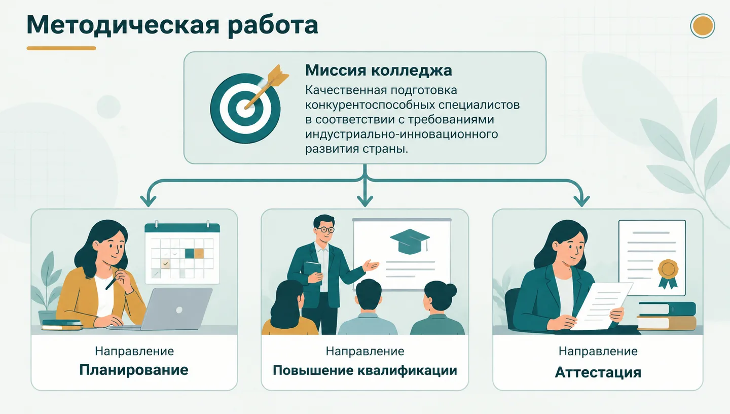 Первый слайд: Методическая работа