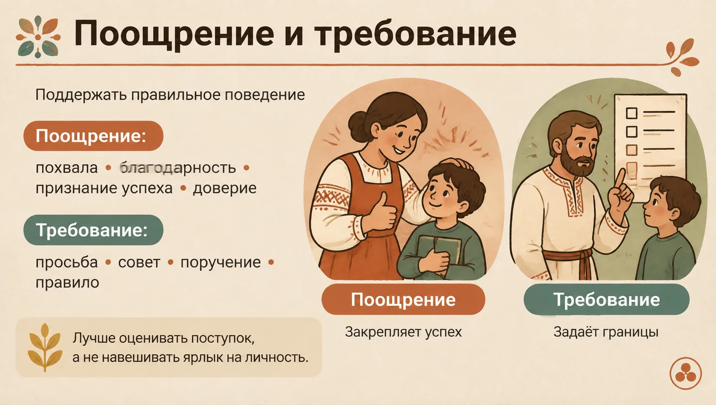 Поощрение и требование