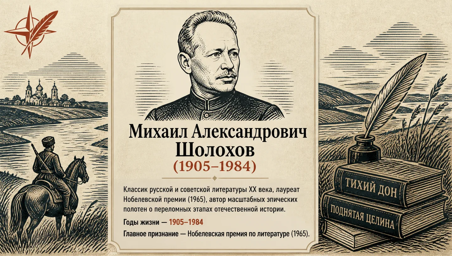 Первый слайд: Михаил Александрович Шолохов (1905–1984)