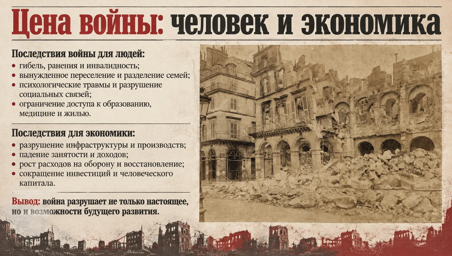 Цена войны: человек и экономика