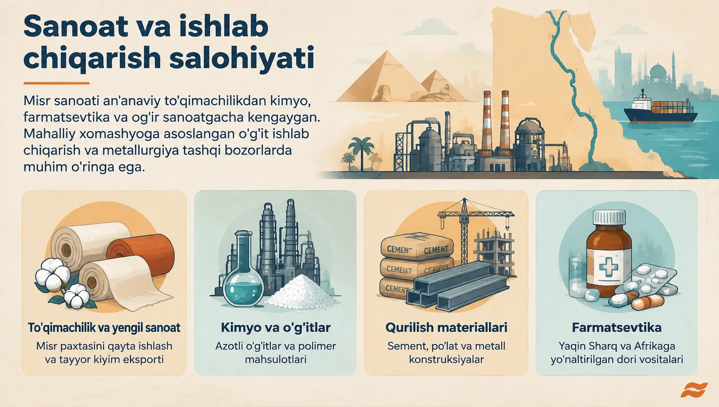 Sanoat va ishlab chiqarish salohiyati
