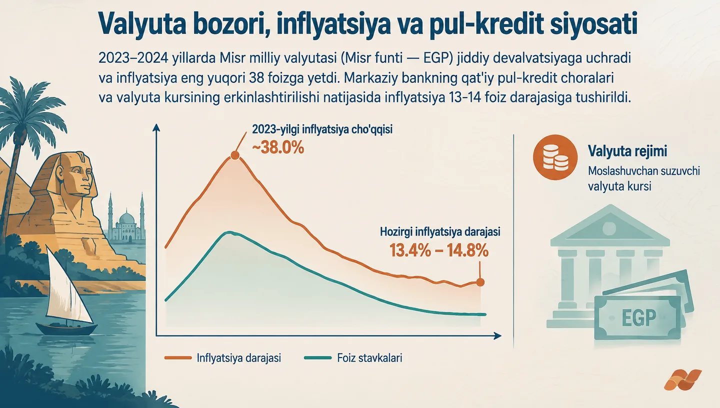 Valyuta bozori, inflyatsiya va pul-kredit siyosati