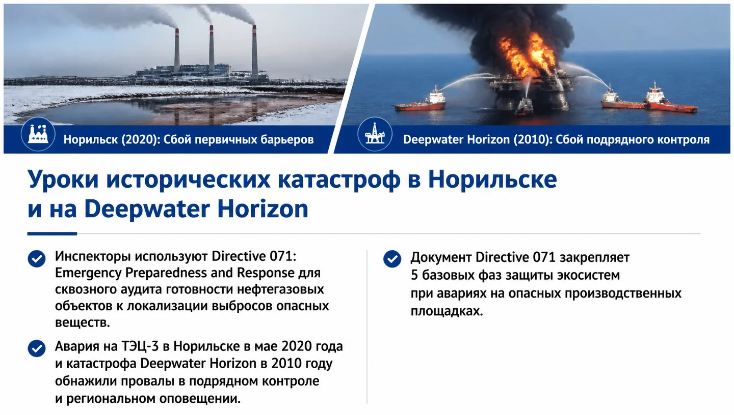 Уроки исторических катастроф в Норильске и на Deepwater Horizon
