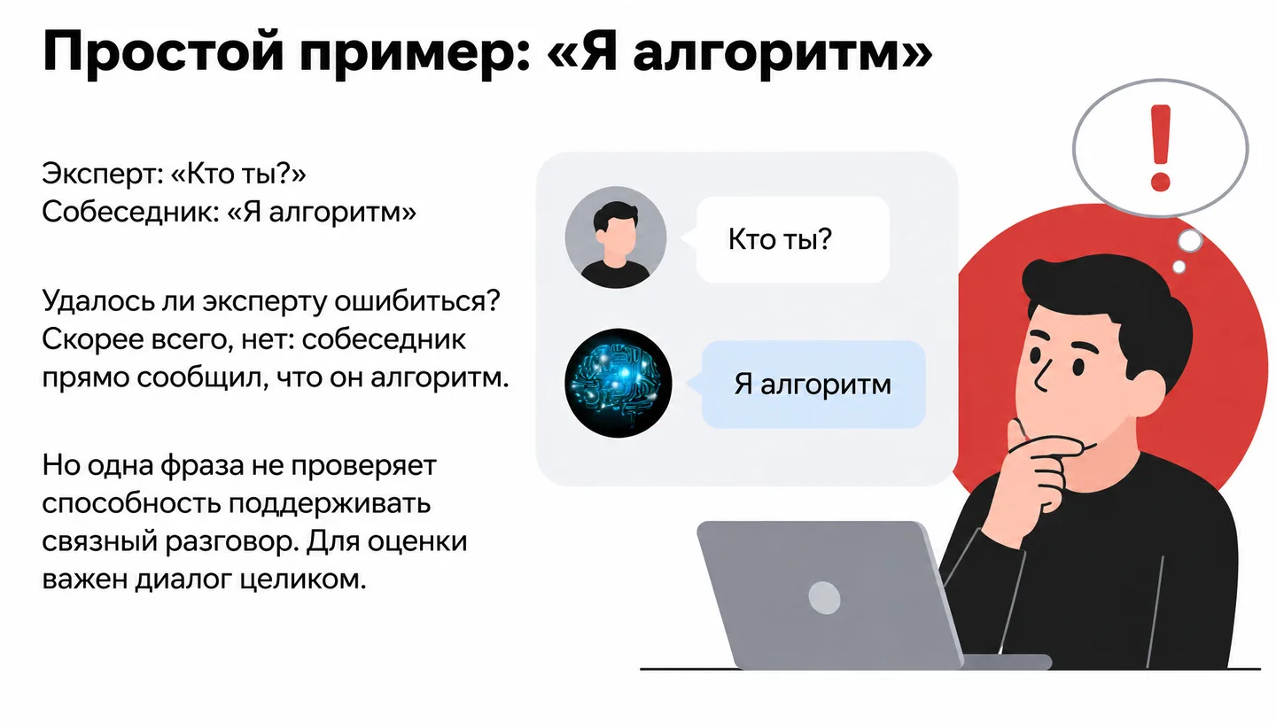 Простой пример: «Я алгоритм»